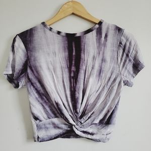 Gaze Tie Dye Twist Crop Top S